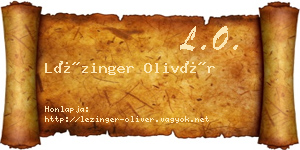 Lézinger Olivér névjegykártya